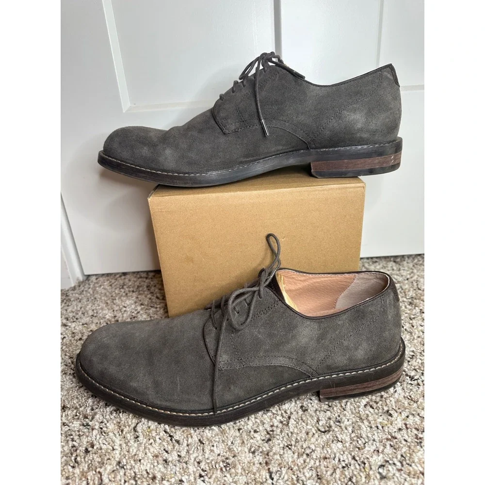 1901 Nordstrom Mens Gray Suede‎ Derby Shoes Lace Up Oxford Size 11.5 M